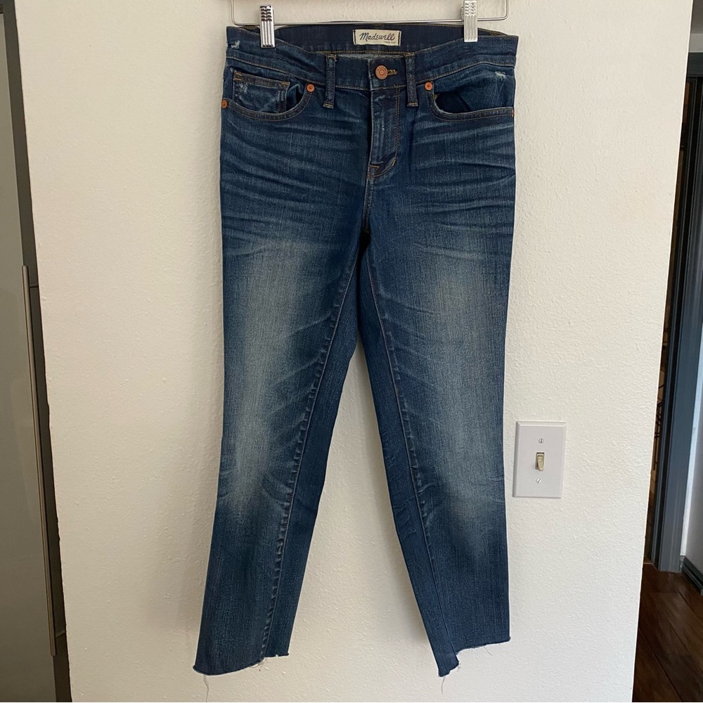 Madewell Raw Edge Button Front Skinny Cropped Jean, 27